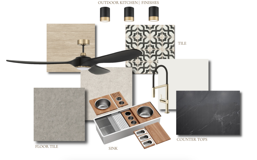 outdoor kitchen design for Waxhaw custom home by Gracious Home Interiors of Waxhaw NC